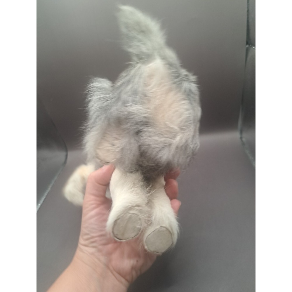 Realistic Furry Dog Figurine‎ Terrier Mini Schnauzer Scotty Gray Puppy Beard Pet - Picture 14 of 15
